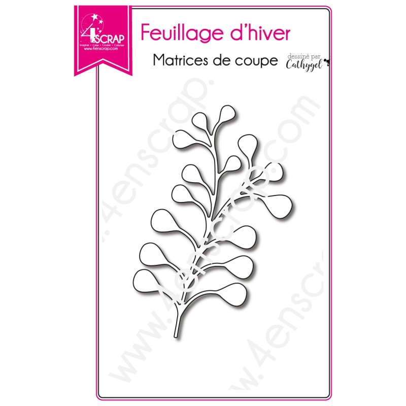 Matrice de coupe Scrapbooking Carterie feuille - Feuillage d'hiver Matrice de coupe Scrapbooking Carterie feuille - Feuillage d'hiver