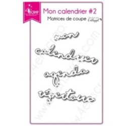 Matrice de coupe Scrapbooking Carterie mot agenda - Mon calendrier 2