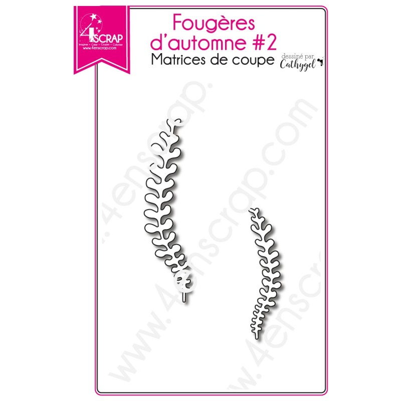 Matrice de coupe Scrapbooking Carterie feuille branche - Fougères d'automne 2 Matrice de coupe Scrapbooking Carterie feuille branche - Fougères d'automne 2