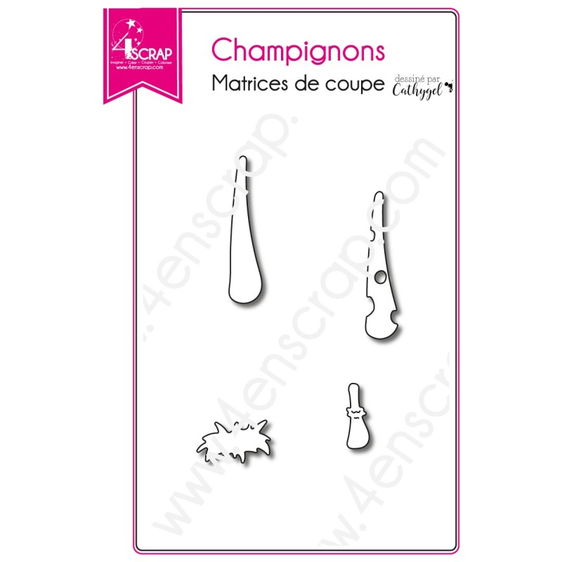 Matrice de coupe Scrapbooking Carterie forêt - Champignons Matrice de coupe Scrapbooking Carterie forêt - Champignons