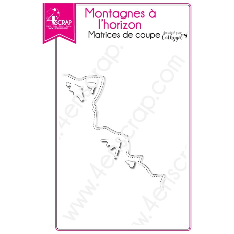 Matrice de coupe Scrapbooking Carterie randonnée été - Montagnes à l'horizon Matrice de coupe Scrapbooking Carterie randonnée été - Montagnes à l'horizon