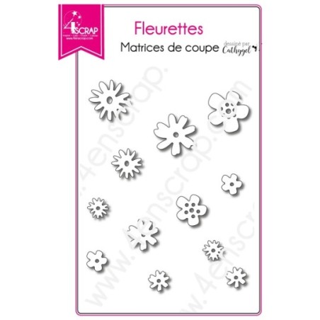 Matrice de coupe Scrapbooking Carterie fleur jardin - Fleurettes