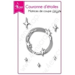 Matrice de coupe Scrapbooking Carterie espace constellation - Couronne d'étoiles