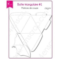 Matrice de coupe Scrapbooking Carterie cadeau boite triangle - Boite triangulaire 1