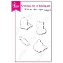 Matrice de coupe Scrapbooking Carterie chien phoque poisson baleine - Animaux de la banquise