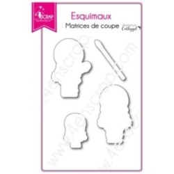 Matrice de coupe Scrapbooking Carterie banquise peche - Esquimaux