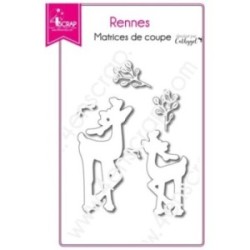 Matrice de coupe Scrapbooking Carterie hiver biche bois - Rennes