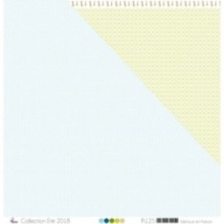 Papier imprimé Scrapbooking Carterie - "Petites bulles bleu glacier sur fond blanc"