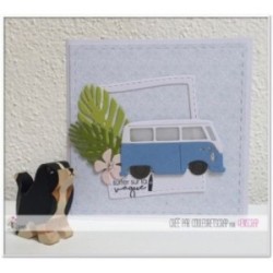 Matrice de coupe Scrapbooking Carterie van atlantique - Combi & surf Matrice de coupe Scrapbooking Carterie van atlantique - Combi & surf
