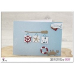 Matrice de coupe Scrapbooking Carterie cabane bateau - Ancre & Cie