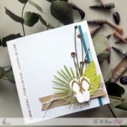 Cutting die Scrapbooking Card making leaf stem - Round Foliage