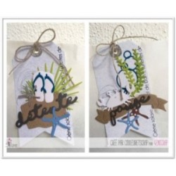 Matrice de coupe Scrapbooking Carterie mot vacances - Farniente & Cie Matrice de coupe Scrapbooking Carterie mot vacances - Farniente & Cie
