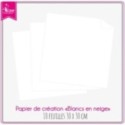 Pack Papier Uni Scrapbooking Carterie - Blancs en Neige 10f 30 cm x 30 cm