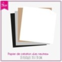 Pack Papier Uni Scrapbooking Carterie - Les neutres 10f 30 cm x 30 cm