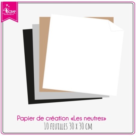 Neutral Colors - 30 cm x 30 cm - 10 sheets