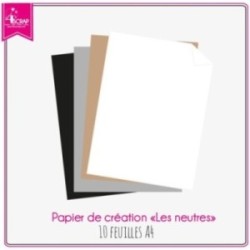 Pack Les neutres 10f A4 Uni - Papier Scrapbooking