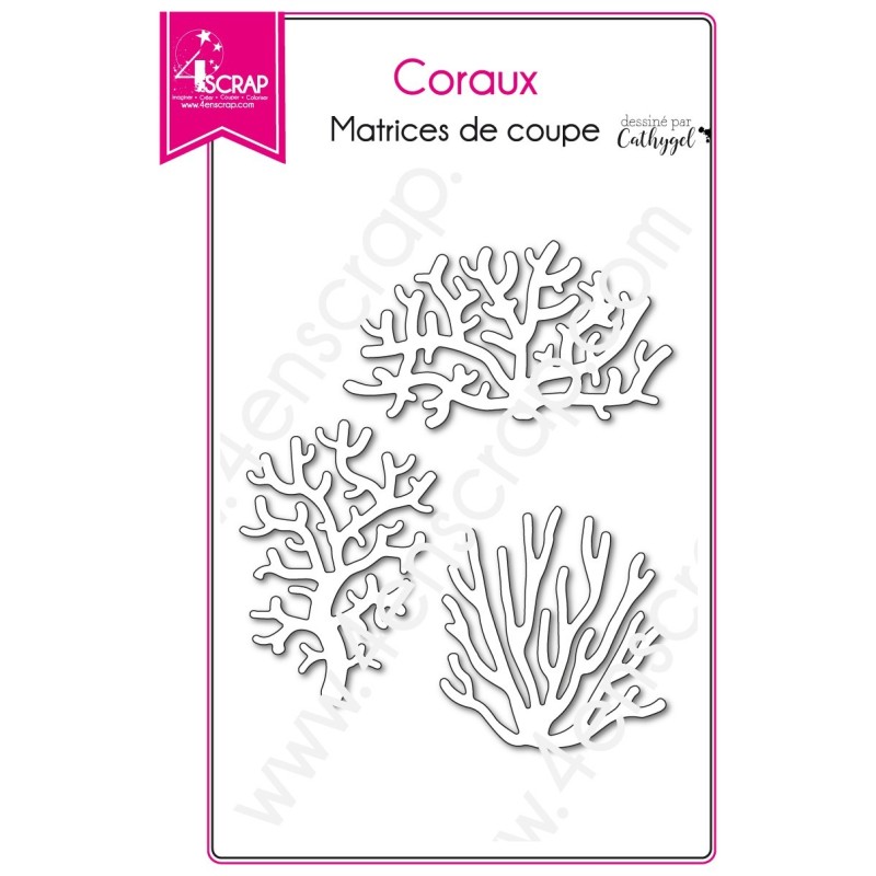 Matrice de coupe Scrapbooking Carterie océan plante - Coraux Matrice de coupe Scrapbooking Carterie océan plante - Coraux