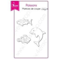 Poissons - Matrice de coupe Scrapbooking Carterie dauphin animal