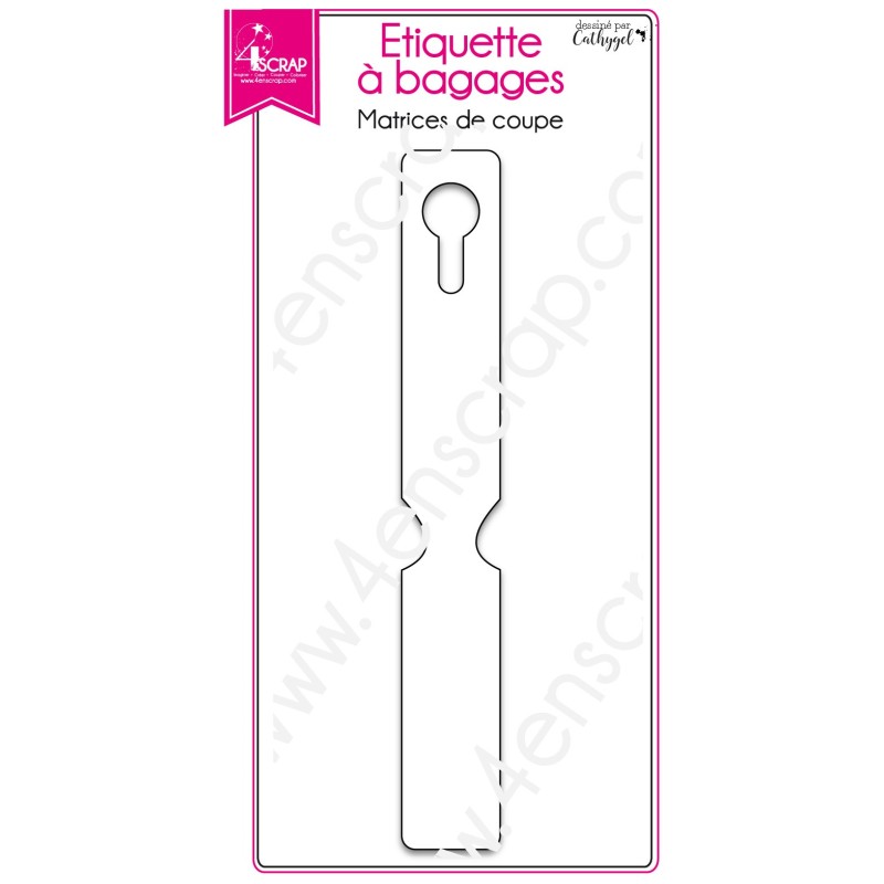 Matrice de coupe Scrapbooking Carterie - Etiquette à bagage Matrice de coupe Scrapbooking Carterie - Etiquette à bagage