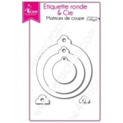 Matrice de coupe Scrapbooking Carterie boule sapin - Etiquette ronde & Cie