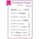 Clear Stamp Scrapbooking Card making travel text - Traveler's chronics