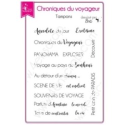 Tampon transparent Scrapbooking Carterie voyage texte - Chroniques du voyageur Tampon transparent Scrapbooking Carterie voyage texte - Chroniques du voyageur