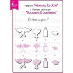 Tampon transparent Scrapbooking Carterie mariage union - Réservez la date Tampon transparent Scrapbooking Carterie mariage union - Réservez la date