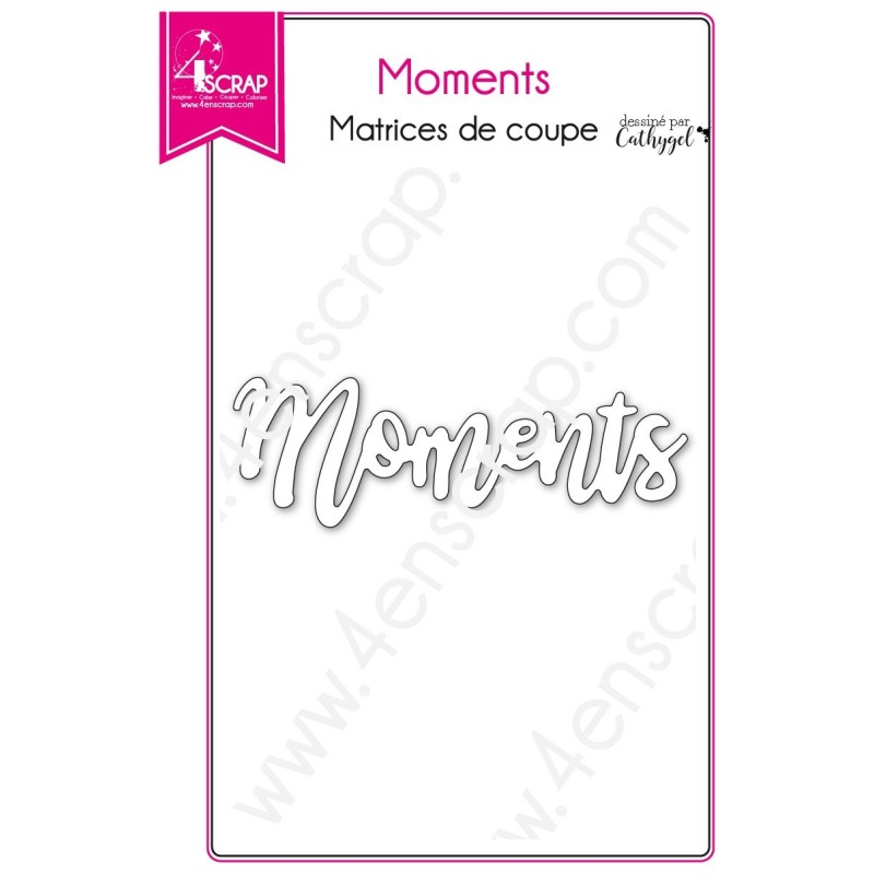 Matrice de coupe Scrapbooking Carterie mot instant souvenir - Moments Matrice de coupe Scrapbooking Carterie mot instant souvenir - Moments