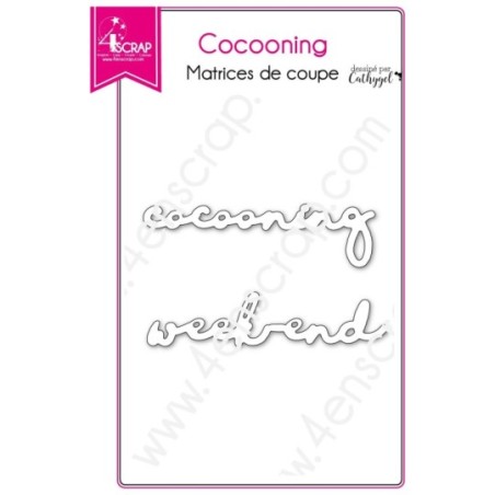 Matrice de coupe Scrapbooking Carterie mot week end - Cocooning