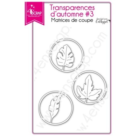 Matrice de coupe Scrapbooking Carterie feuille rond ajouré - Transparences d'automne 3