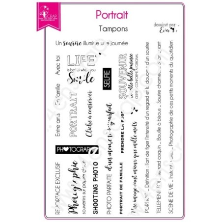 Tampon transparent Scrapbooking Carterie texte photo - Portrait