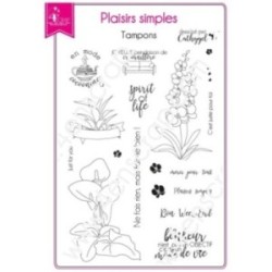 Tampon transparent Scrapbooking Carterie déco plante - Plaisirs simples Tampon transparent Scrapbooking Carterie déco plante - Plaisirs simples