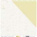 Papier imprimé Scrapbooking Carterie - "Texte tâcheté kraft sur fond blanc"