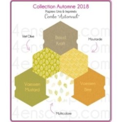 Papier uni Scrapbooking Carterie - Vaessen Bee Papier uni Scrapbooking Carterie - Vaessen Bee