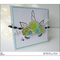 Tampon transparent Scrapbooking Carterie créature fleur imaginaire - Licorne Tampon transparent Scrapbooking Carterie créature fleur imaginaire - Licorne