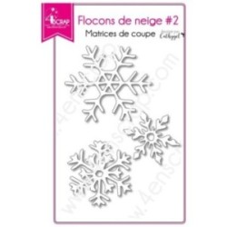 Matrice de coupe Scrapbooking Carterie hiver noel - Flocons de neige 2