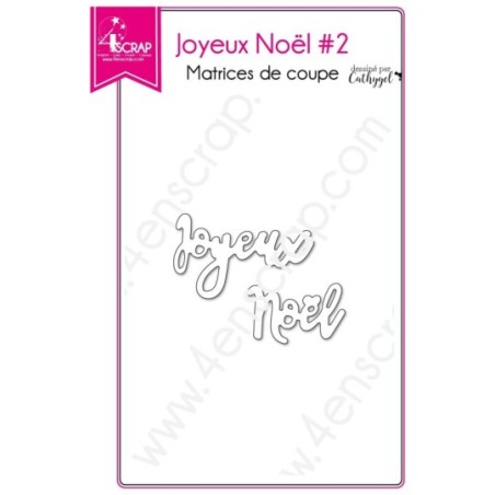 Matrice de coupe Scrapbooking Carterie mot fête - Joyeux Noël 2
