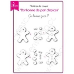 Matrice de coupe Scrapbooking Carterie biscuit étoile noeud - Bonhomme de pain d'épices