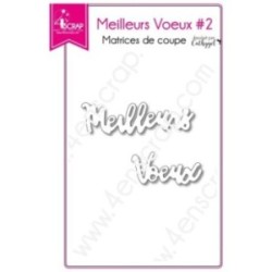 Matrice de coupe Scrapbooking Carterie mot fête nouvel an - Meilleurs voeux 2