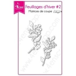 Matrice de coupe Scrapbooking Carterie branche baie - Feuillages d'hiver 2 Matrice de coupe Scrapbooking Carterie branche baie - Feuillages d'hiver 2