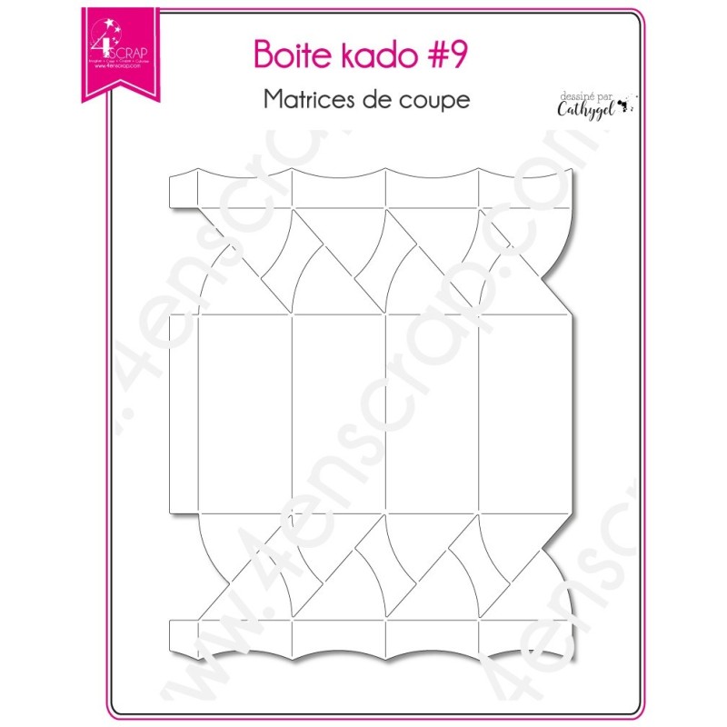 Matrice de coupe Scrapbooking Carterie cadeau cracker offrir - Boite kado 9 Matrice de coupe Scrapbooking Carterie cadeau cracker offrir - Boite kado 9