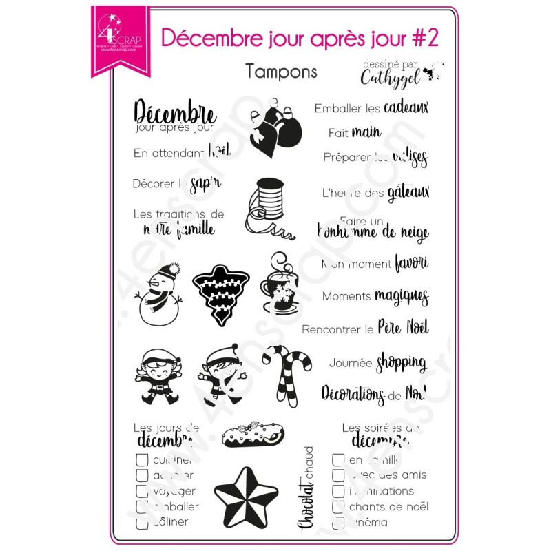 Tampon transparent Scrapbooking Carterie december daily préparatif - Décembre jour après jour 2 Tampon transparent Scrapbooking Carterie december daily préparatif - Décembre jour après jour 2
