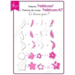 Tampon transparent Scrapbooking Carterie fleur feuille hiver - Hellébores Tampon transparent Scrapbooking Carterie fleur feuille hiver - Hellébores