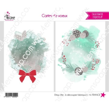 Etiquette à découper Scrapbooking Carterie - Cartes de voeux