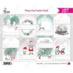 Etiquette à découper Scrapbooking Carterie - Etiquettes Kados Noël Etiquette à découper Scrapbooking Carterie - Etiquettes Kados Noël