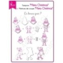 Explication utilisation tampons et matrices assorties Merry Christmas