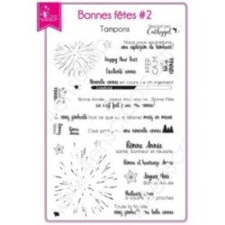 Tampon transparent Scrapbooking Carterie nouvel an reveillon - Bonnes fêtes 2