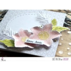 Tampon transparent Scrapbooking Carterie fleur feuille hiver - Hellébores Tampon transparent Scrapbooking Carterie fleur feuille hiver - Hellébores