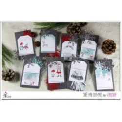 Etiquette à découper Scrapbooking Carterie - Etiquettes Kados Noël Etiquette à découper Scrapbooking Carterie - Etiquettes Kados Noël