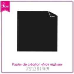 Papier Noir Réglisse - 30 cm x 30 cm